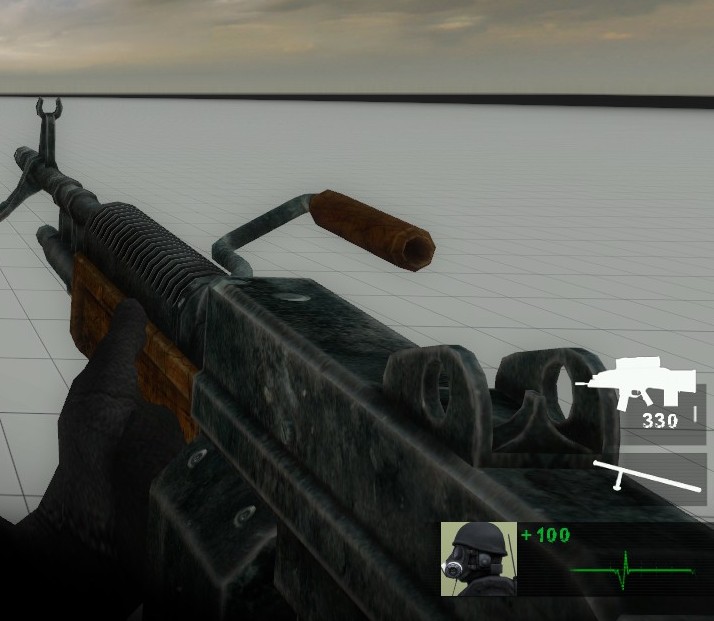 Fallout New Vegas LMG on l4d1 Anims (SG552)
