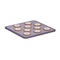 Tray of Gingerbread Cookies Snowflakes