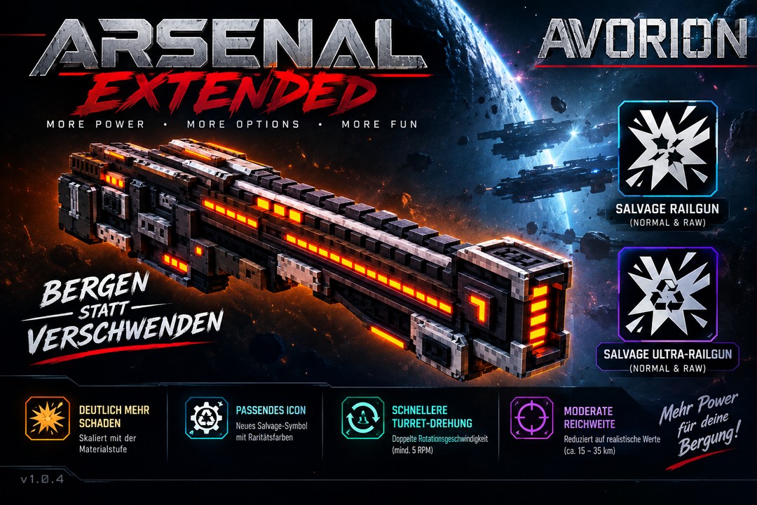 Arsenal Extended - Salvage Railguns preview