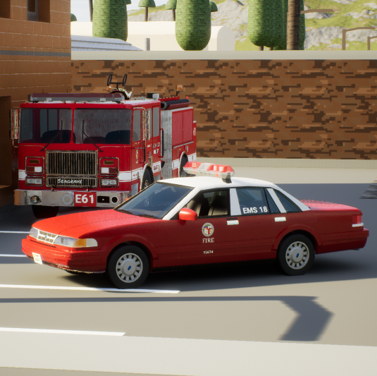 Ford Crown Victoria Police Interceptor CVPI | LAFD | Los Angeles Fire Department. | #15674