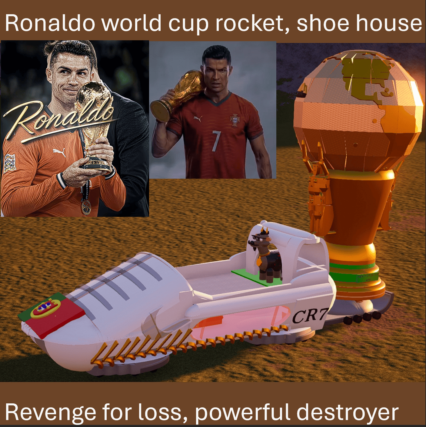 Ronaldo world cup rocket,shoe house