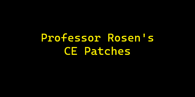 Professor Rosen's CE Patches