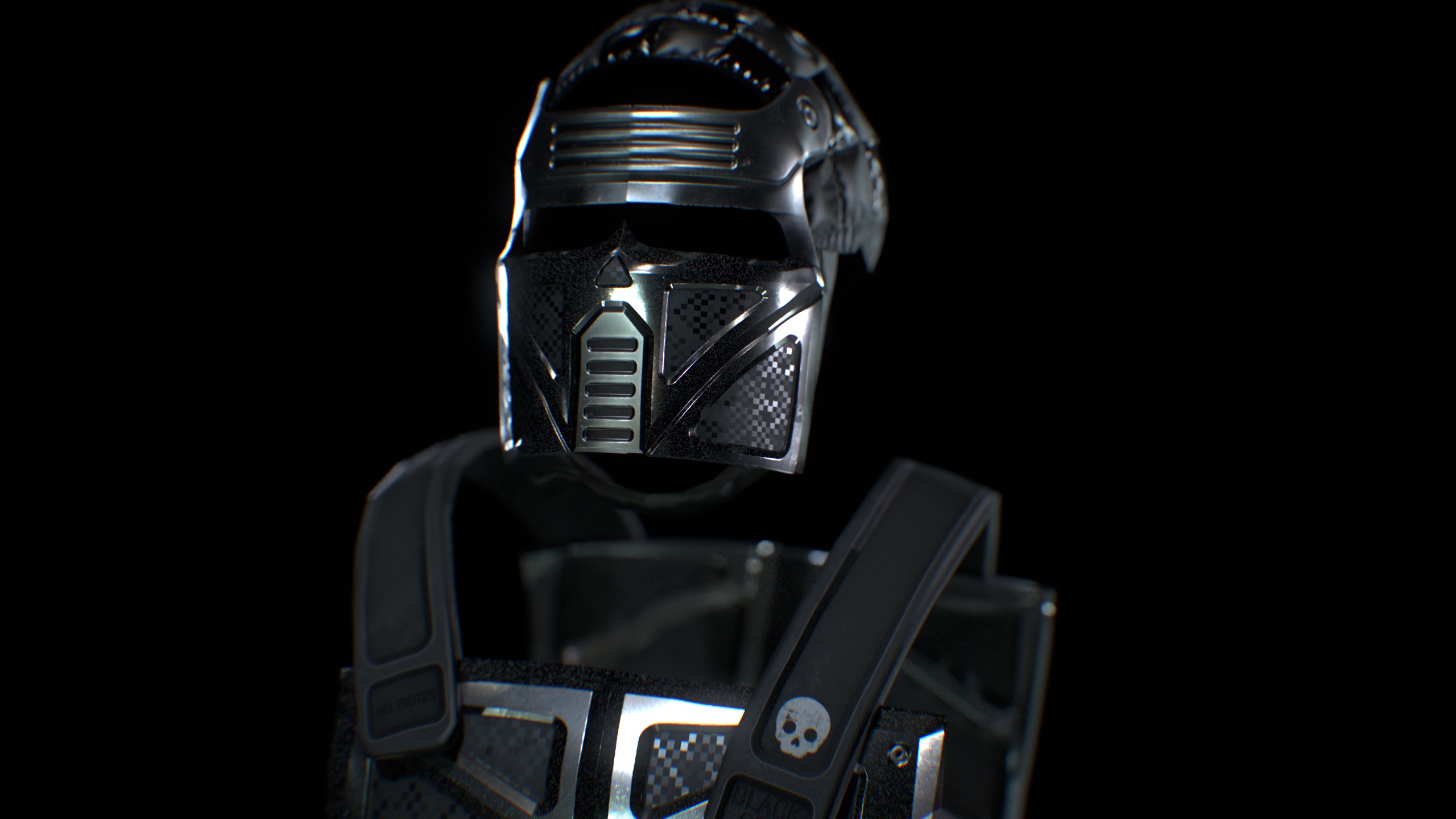 Black OPS Metal Facemask