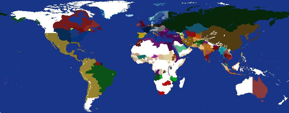 DETAILED 1800 world map