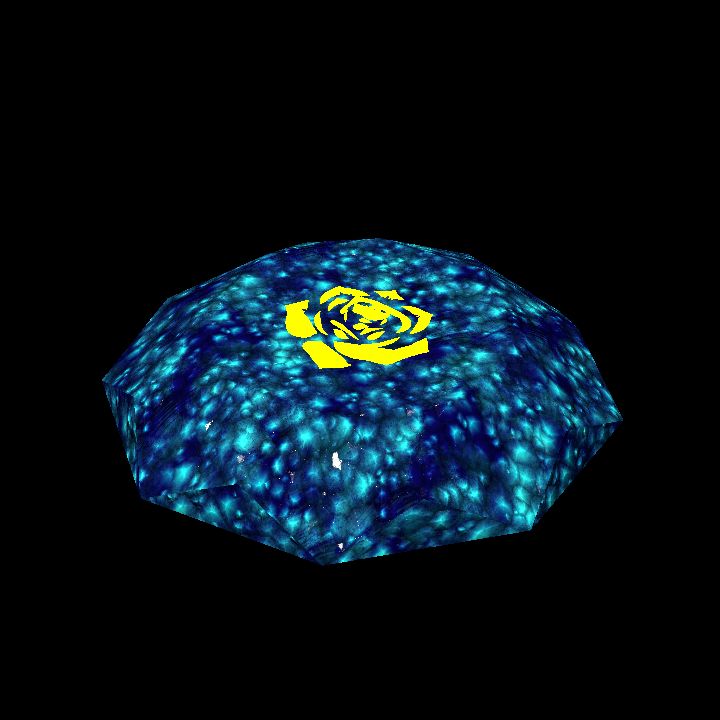 A glowing sigil stone C - rose