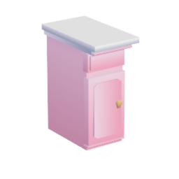 pink retro bow counter thin
