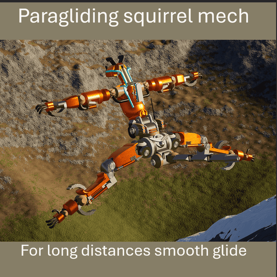 Paragliding squirrel mech