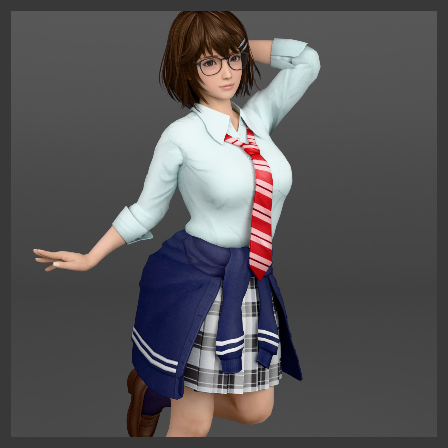 [NSFW] DOAXVV 筑紫 春季校服
