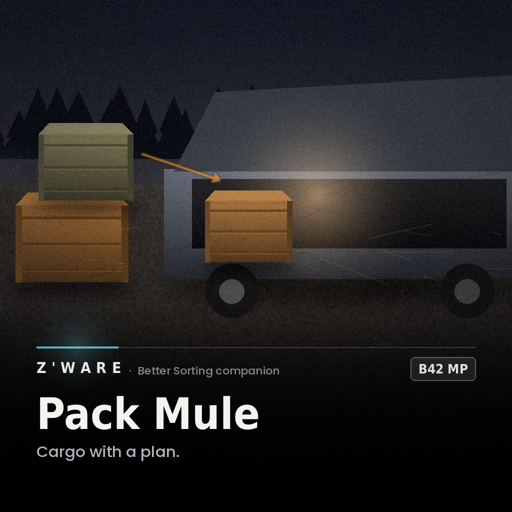 Z'Ware Pack Mule: Load The Car [Better Sorting Companion | B42 MP]