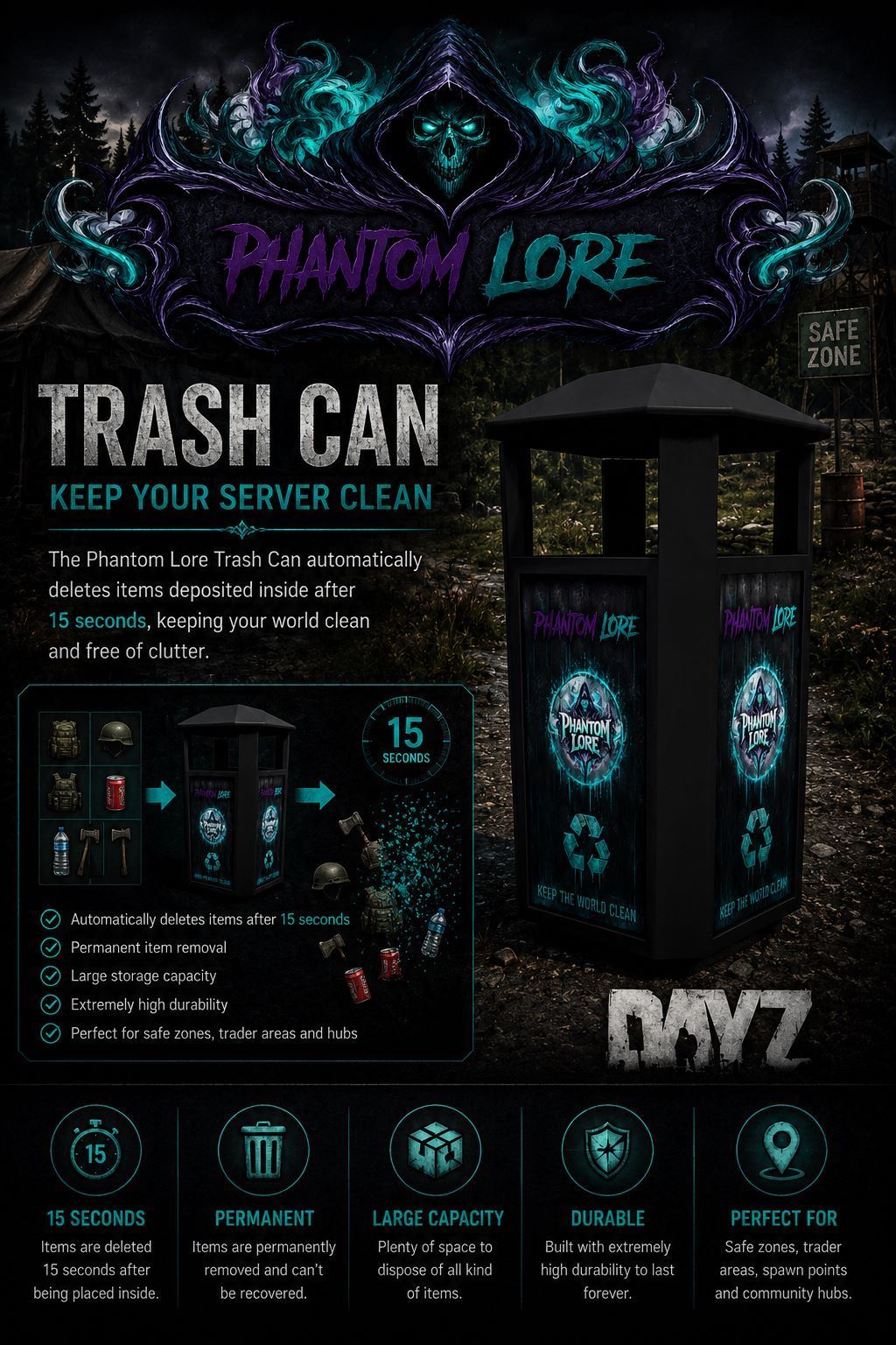 Phantom Lore Trash Can