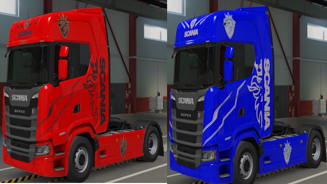 Scania S et sa remorque theme Scania nouvelle version 1.60+