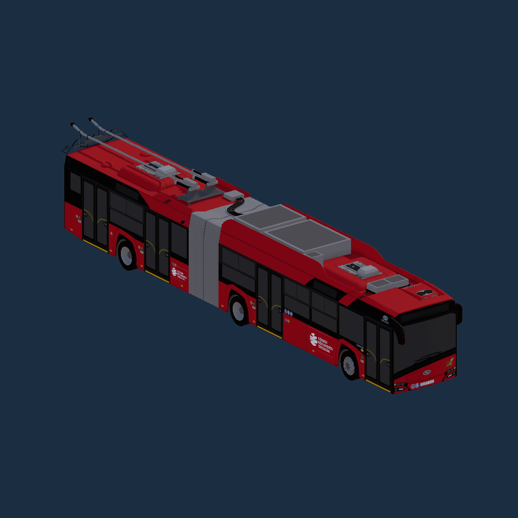 Solaris Trollino 18 IV (Skoda) SZKT Logó Piros(Red)