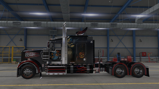 W900 Flat Roof Sleeper Halloween Paint Skin
