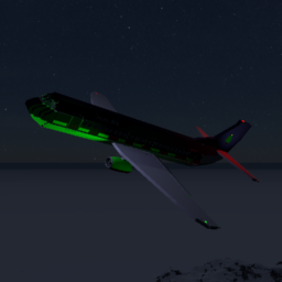 Softbody AIR LINER 737-400 Dead Air Christmas Livery