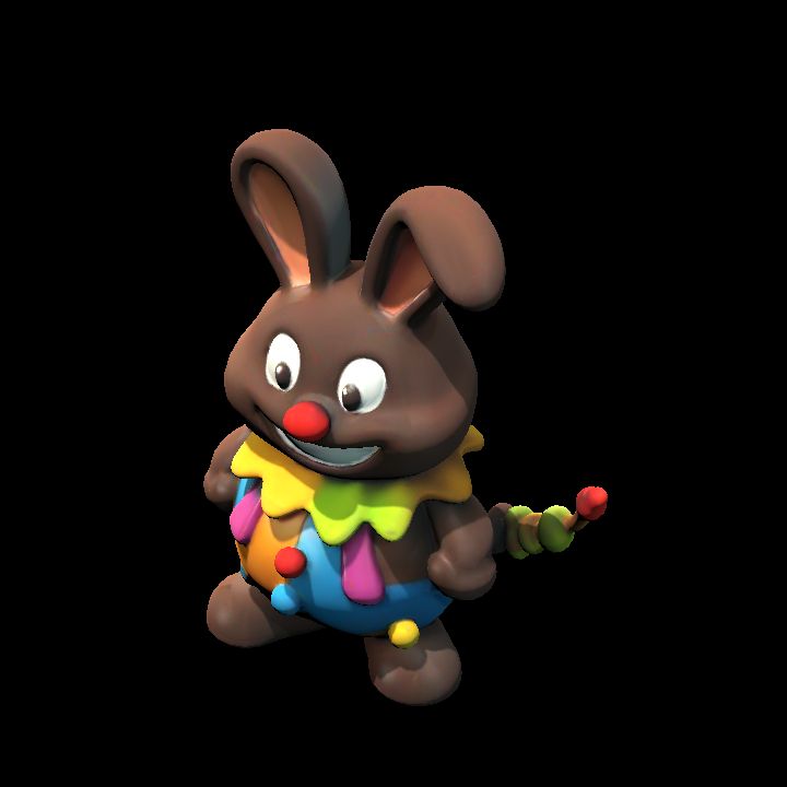 Hollow Chocolate Bunny jester clown