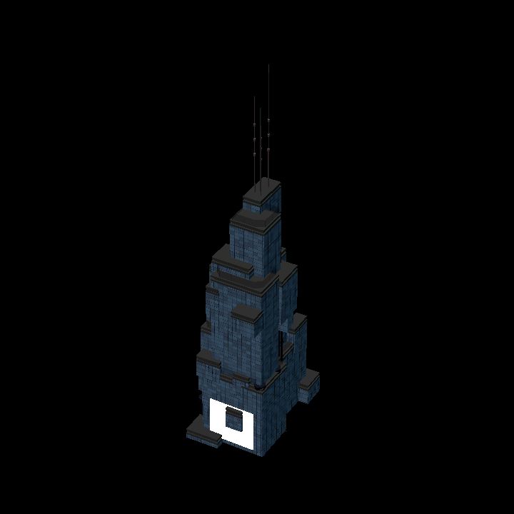 Low Poly Scifi Towers H 4