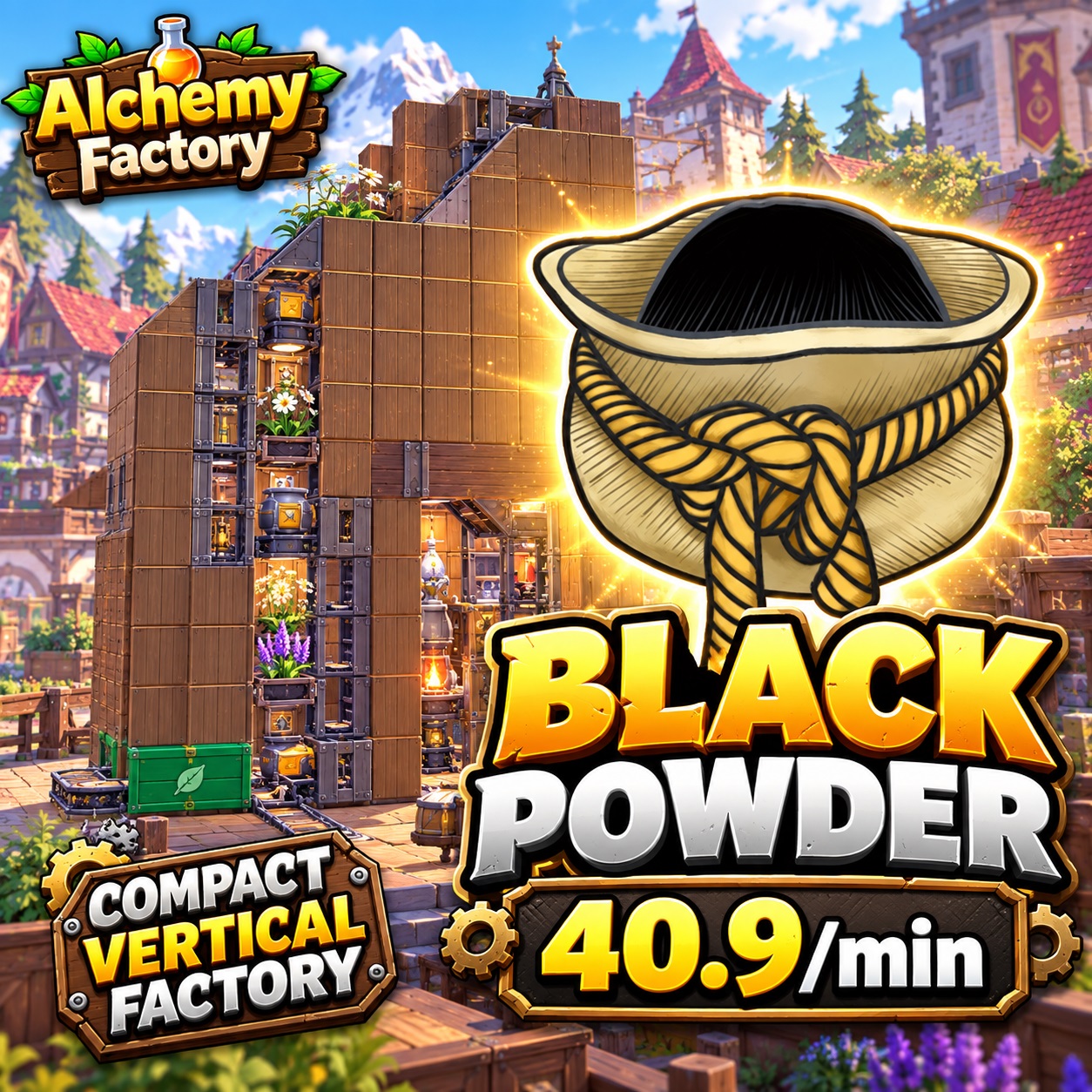 Black Powder — Compact Vertical Factory | 40.9/min
