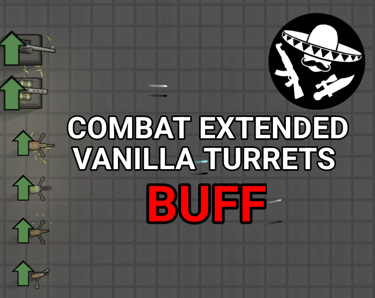 CE vanilla turrets buff mod preview for RimWorld
