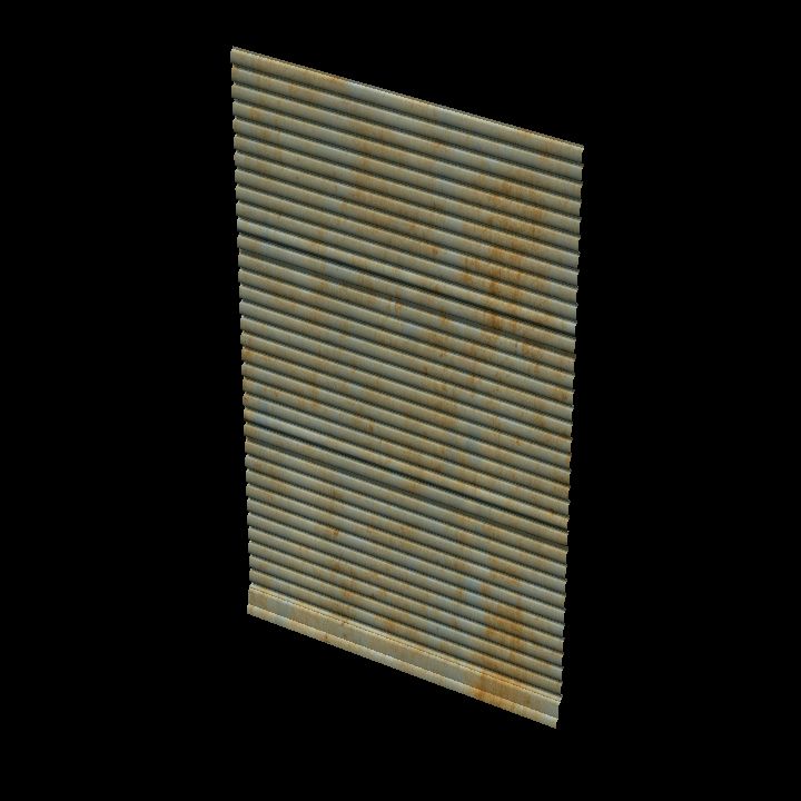 Corrugated wall 1x1 rusty #9