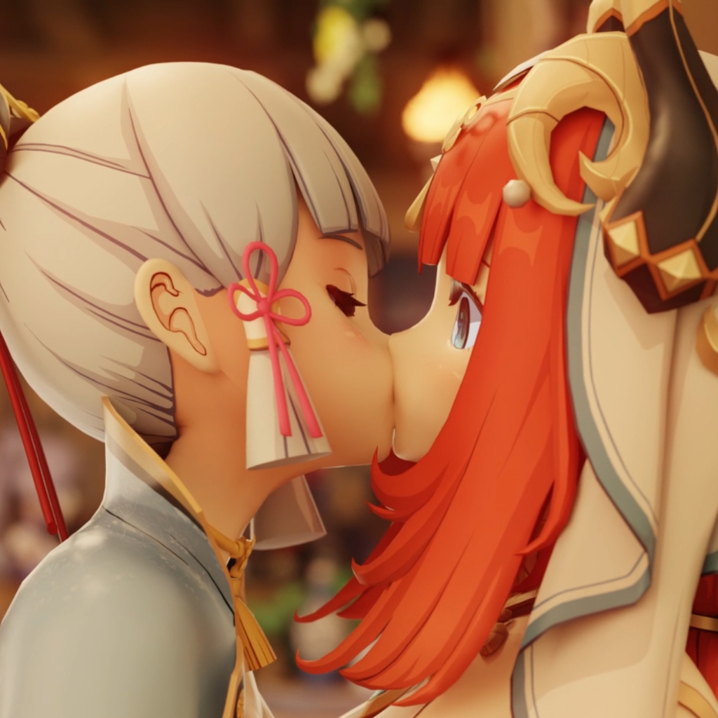 Tocher 26.03 原神 Genshin 神里绫华&妮露 Ayaka&Nilou FUTA 同人 3D动画 无码 preview