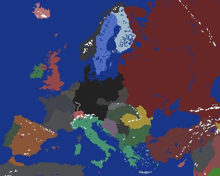 1941 May Detailed Map of Europe ( old )