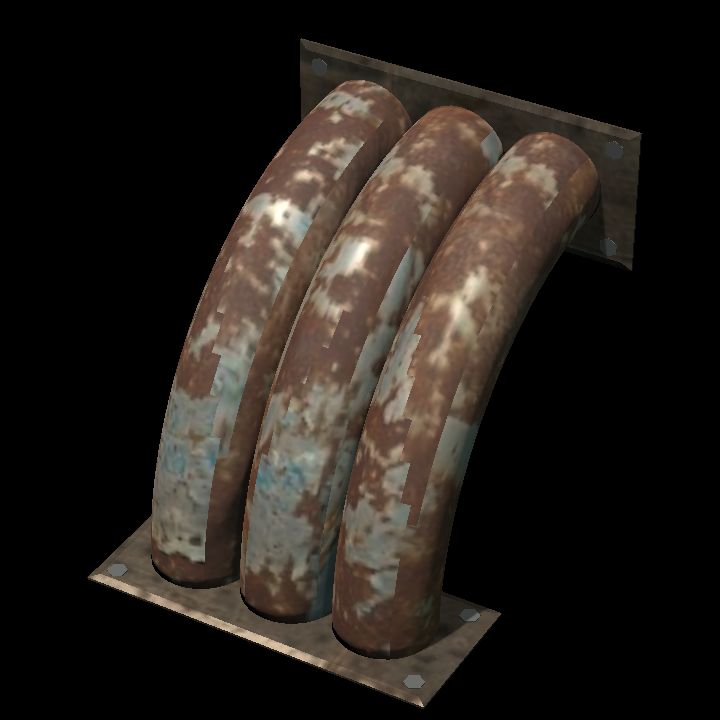 Wall pipes E - triple
