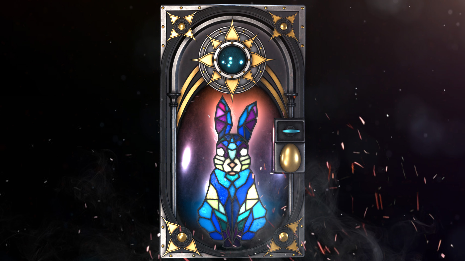 Easter Bunny Sheet Metal Door