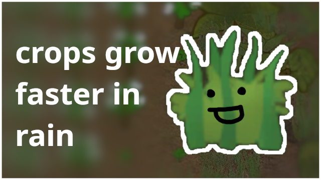 Crops Grow Faster in Rain