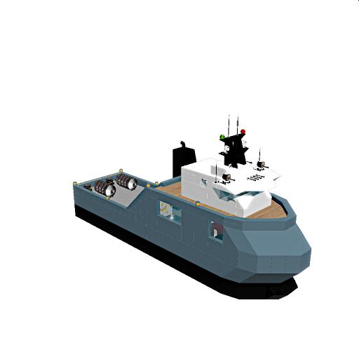 Offshore Support Vessel (With Walkable Interior)