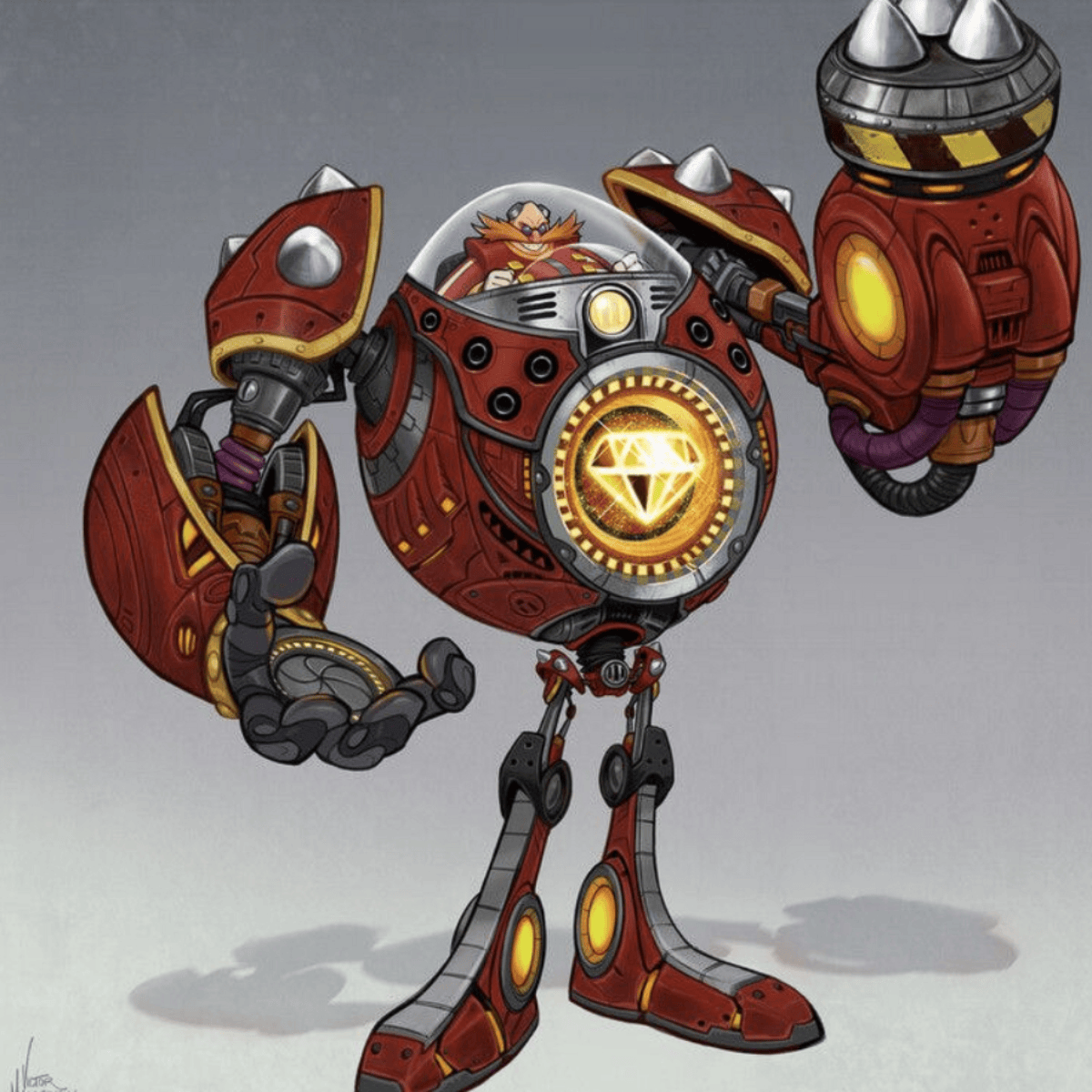 Eggman diamond robot of power
