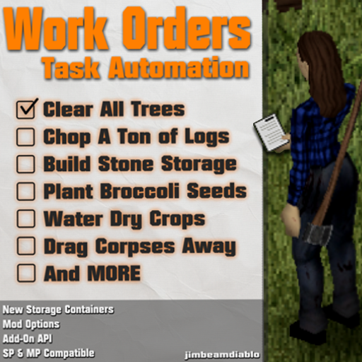 JB's Work Orders [B42] Task Automation – Project Zomboid Mod