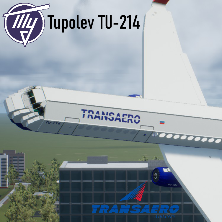 Softbody AIR LINER Tupolev TU-214 Transaero