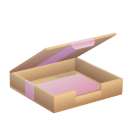 Pastry box half open