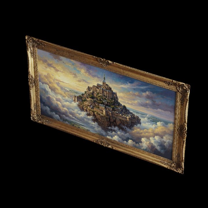 Painting, Sky City - No Sky Ships  {2D}