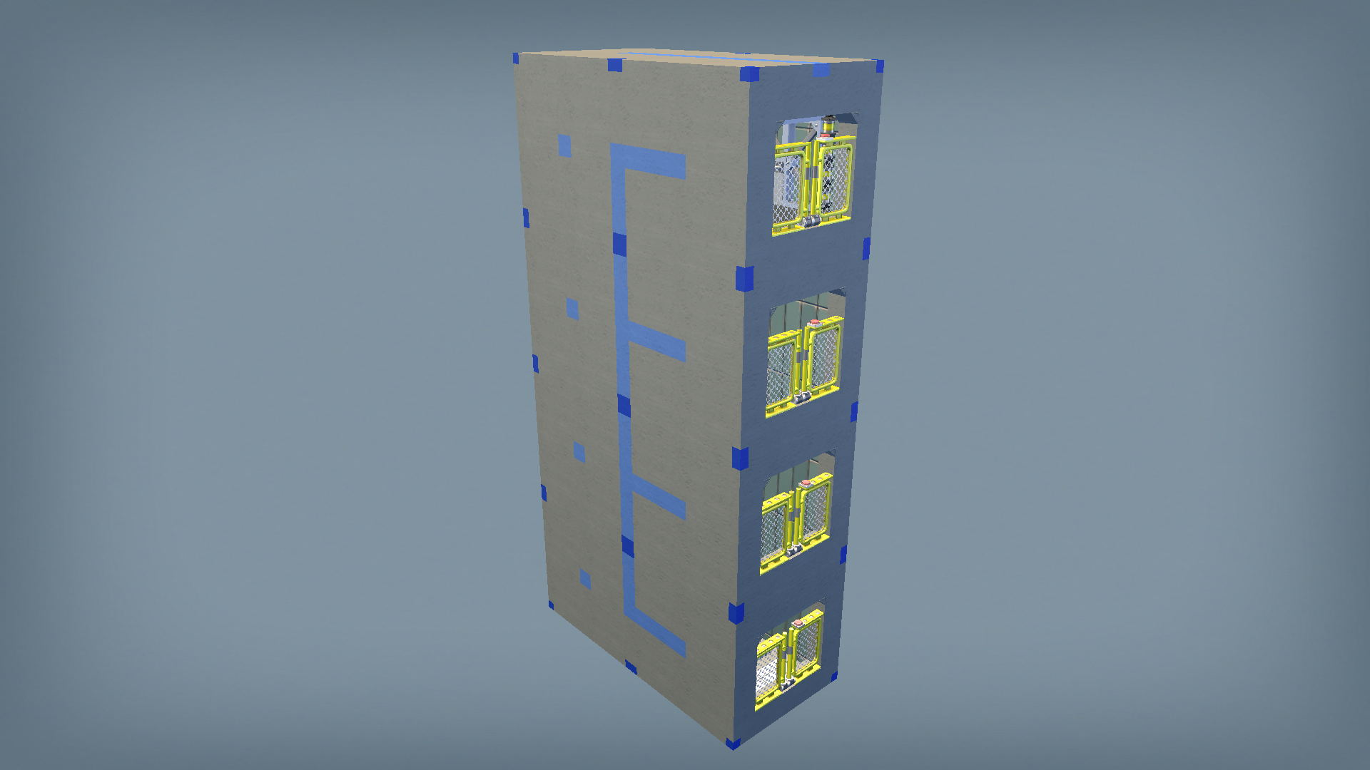 b3k block large multilevel elevator 4 floor 1 exit