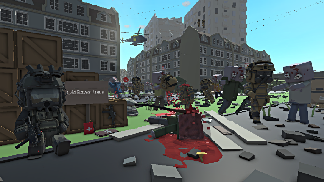 Old Raven town. Infected city