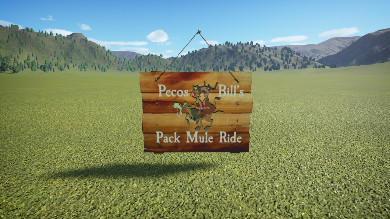 MM-PecosBillMuleRideSign
