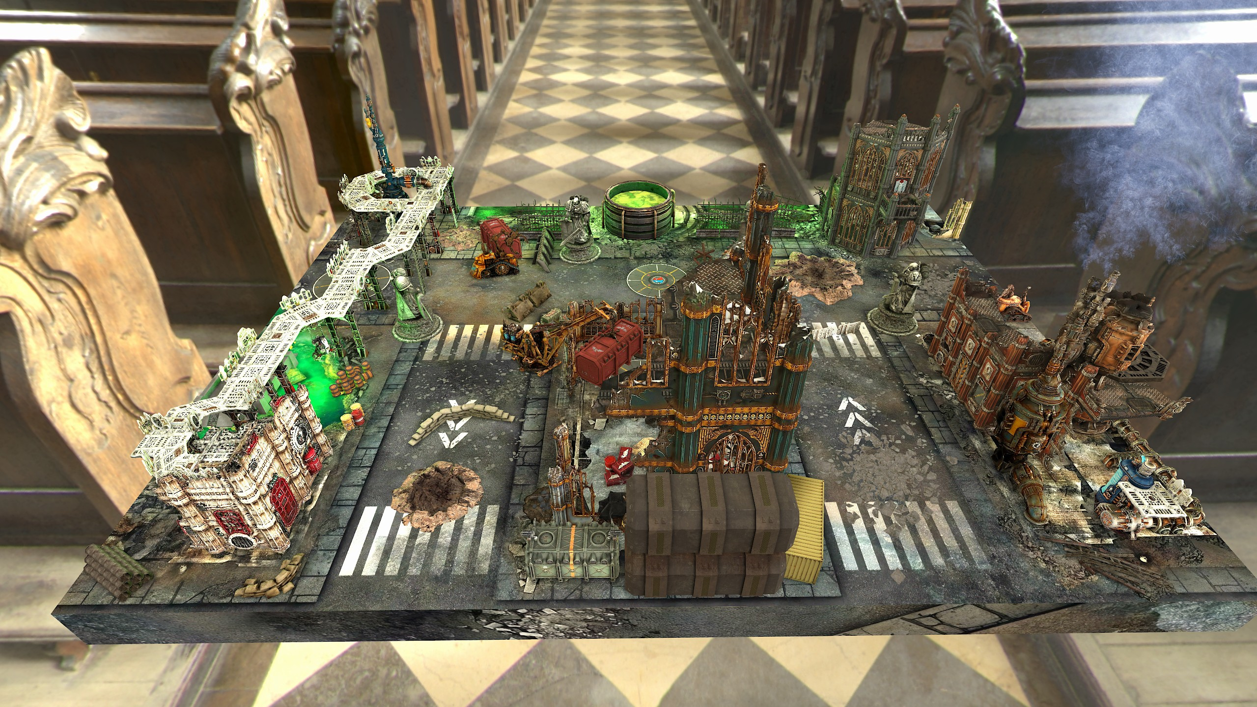 Battle-Ravaged City Map Warhammer 44x60
