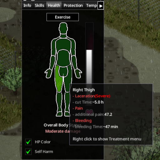 Better Health Panel – Project Zomboid Mod