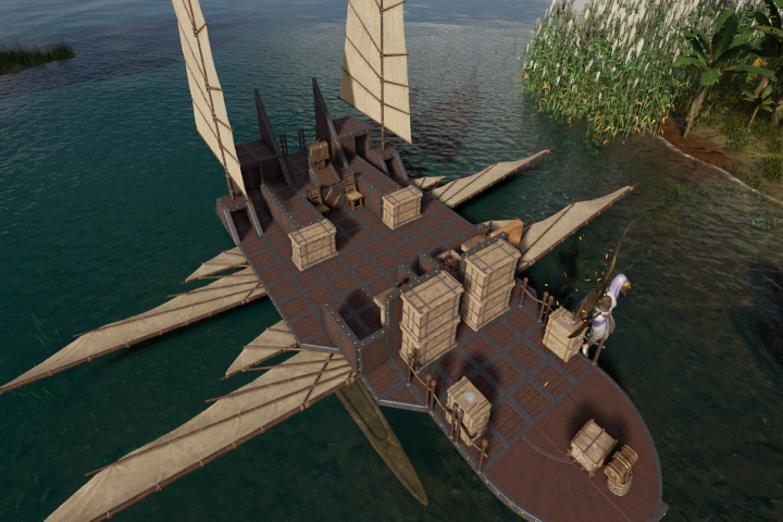 First small farming airship – Soulmask Mod
