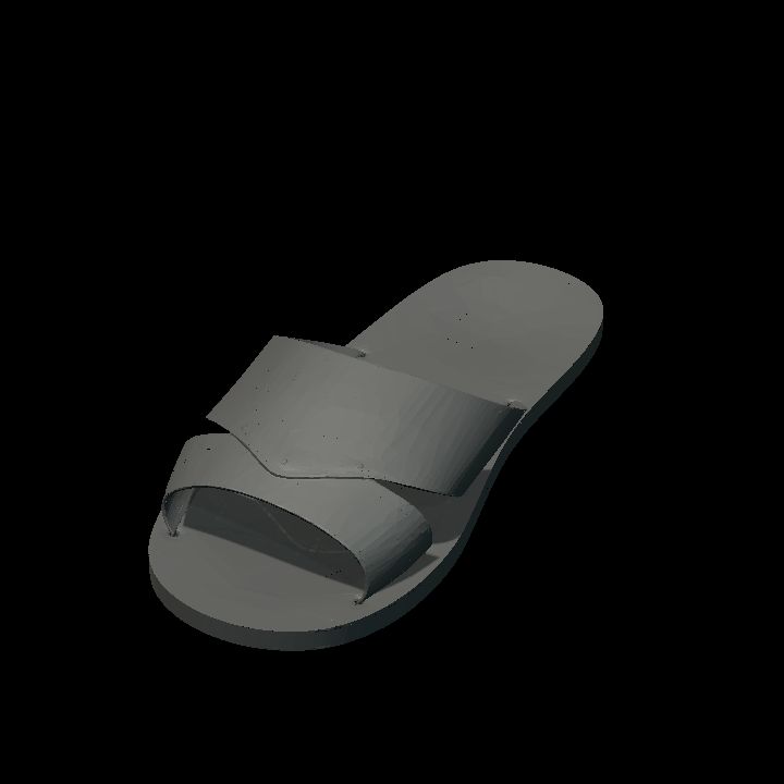 Slipper or sandal right colourable