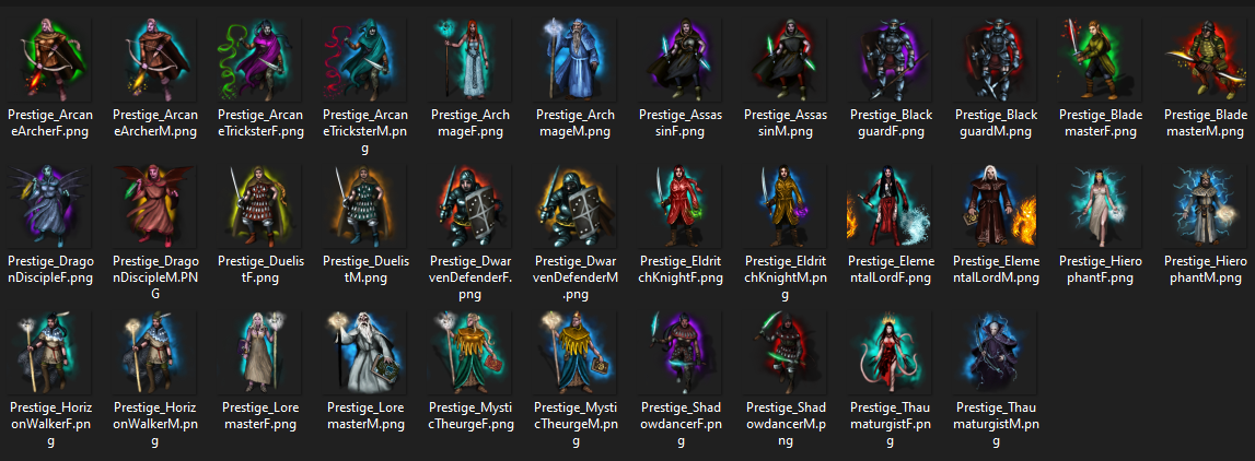 Prestige Class Avatars