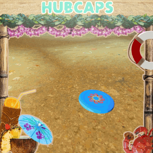 Beach Party - Flying Disc Hubcap