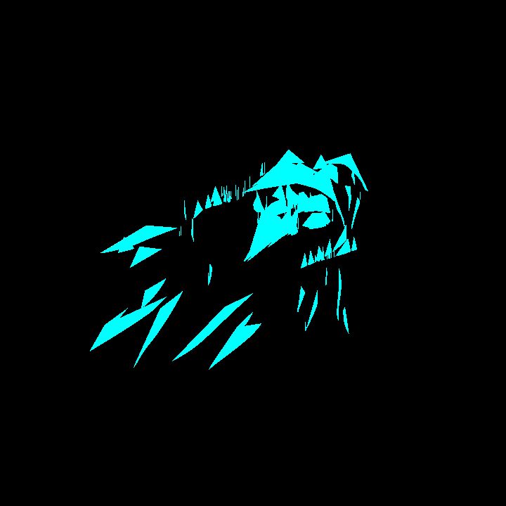 A glowing sigil - blue raven