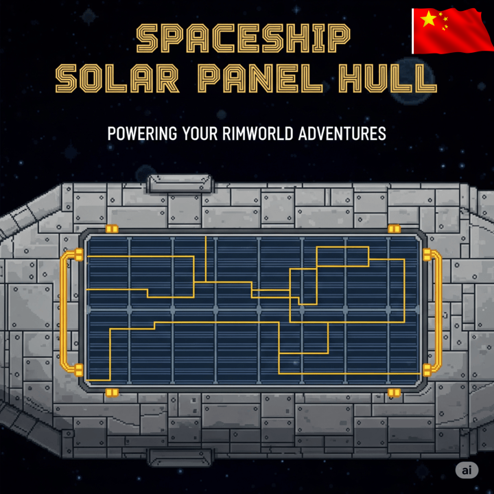 Spaceship Solar Hull_zh 太阳能船体 mod preview for RimWorld