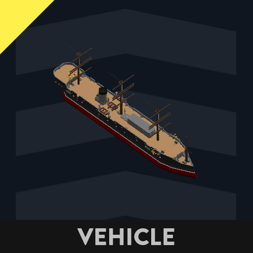 Ironclad Steam Sailing Ship (No Weapons)