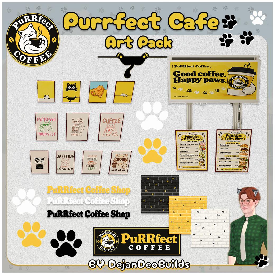 Purrfect Cafe Art Pack