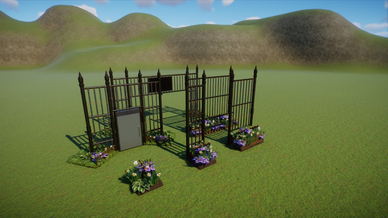 Obsidian Tall Iron Fences