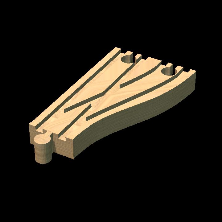 Wooden track Junct YtoPara CR 2F