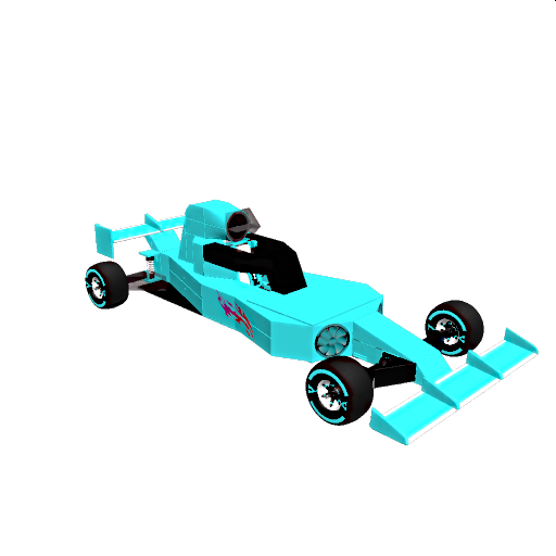 Blue f1 car